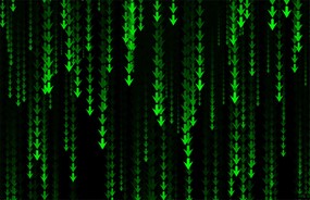 绿色箭头雨Canvas特效